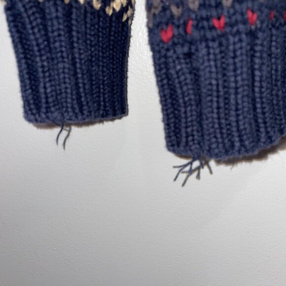 Vintage Eddie Bauer Mens XL Fair Isle Sweater Cotton Knit Red/Blue/Beige - Picture 6 of 6